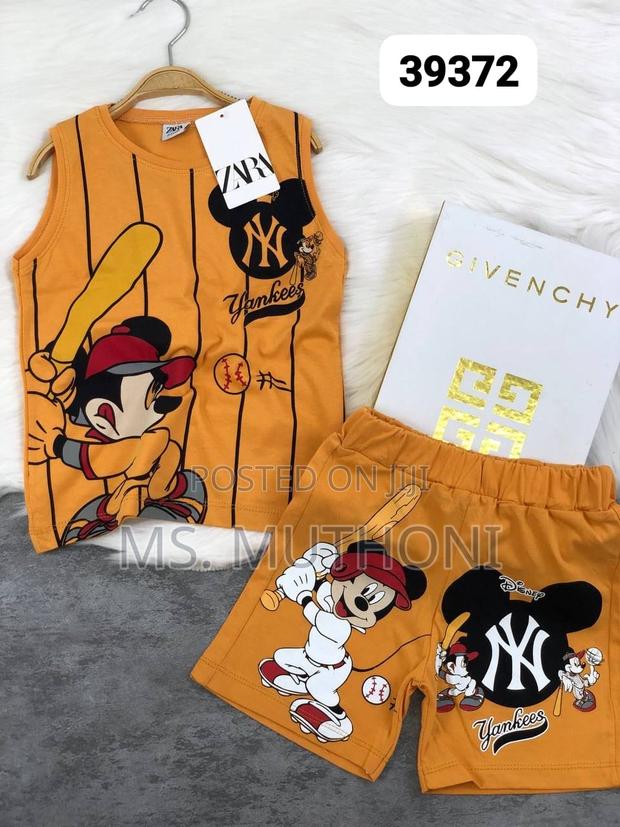 Mustard 2 Piece Shorts Set for Boys 2-8 Years - main view