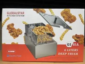 6 Litres Globalstar Single Deep Fryer