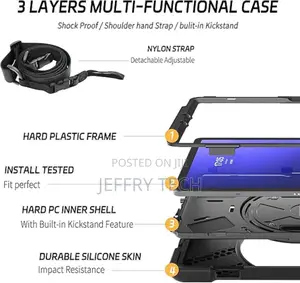 Rugged Case for Samsung Galaxy Tab S9 With Stand