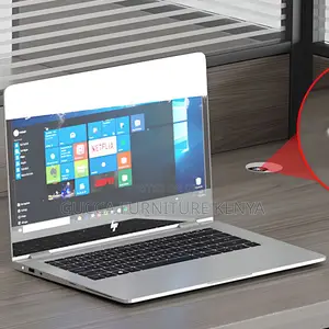 Workstation: Dark Gray 4 Way Modular Office Workstation