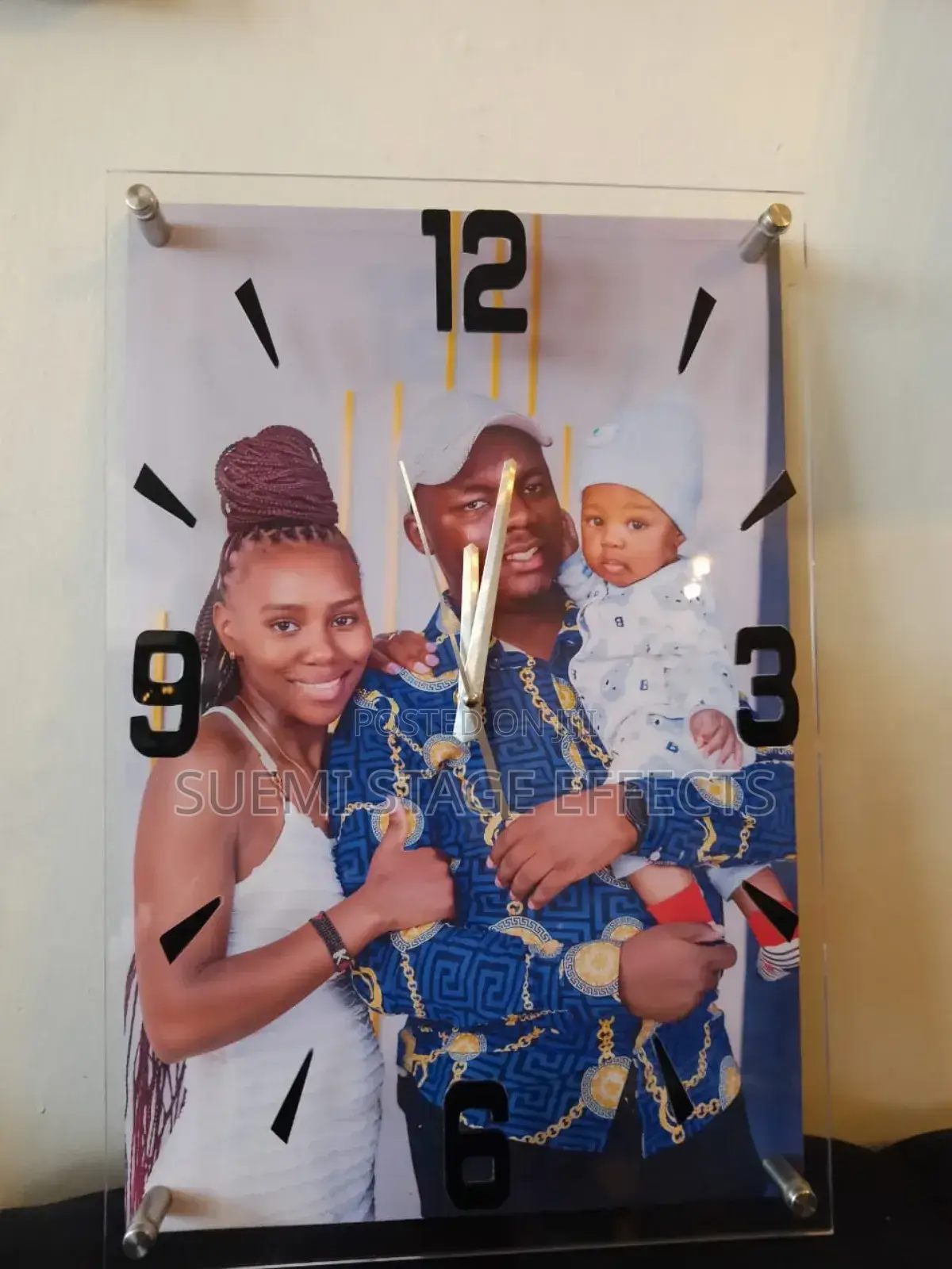 Shiny Elegant Photo Clock – Timeless Personalization A3