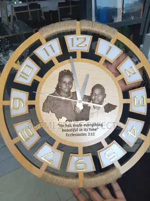 Custom Wooden Engraved Wall Clock – Personalized Perfection