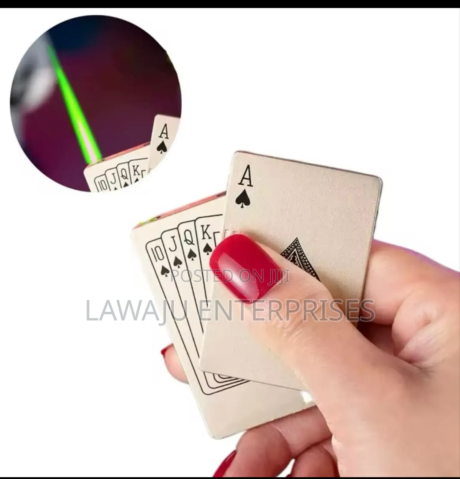 White Creative Poker Lighter
