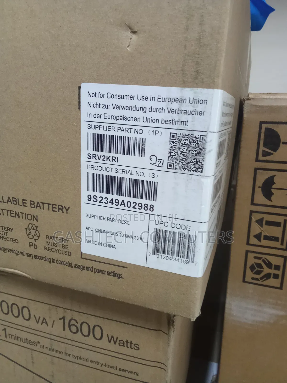 APC 2kva Rackmount Easy Online UPS