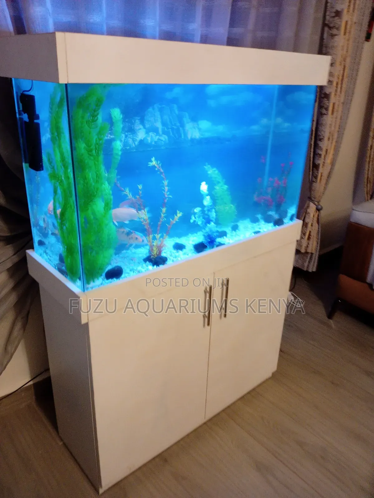 Customized White Aquarium With Cabinet for Home or Office