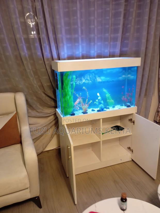 White Fish Tank With Stand - main view