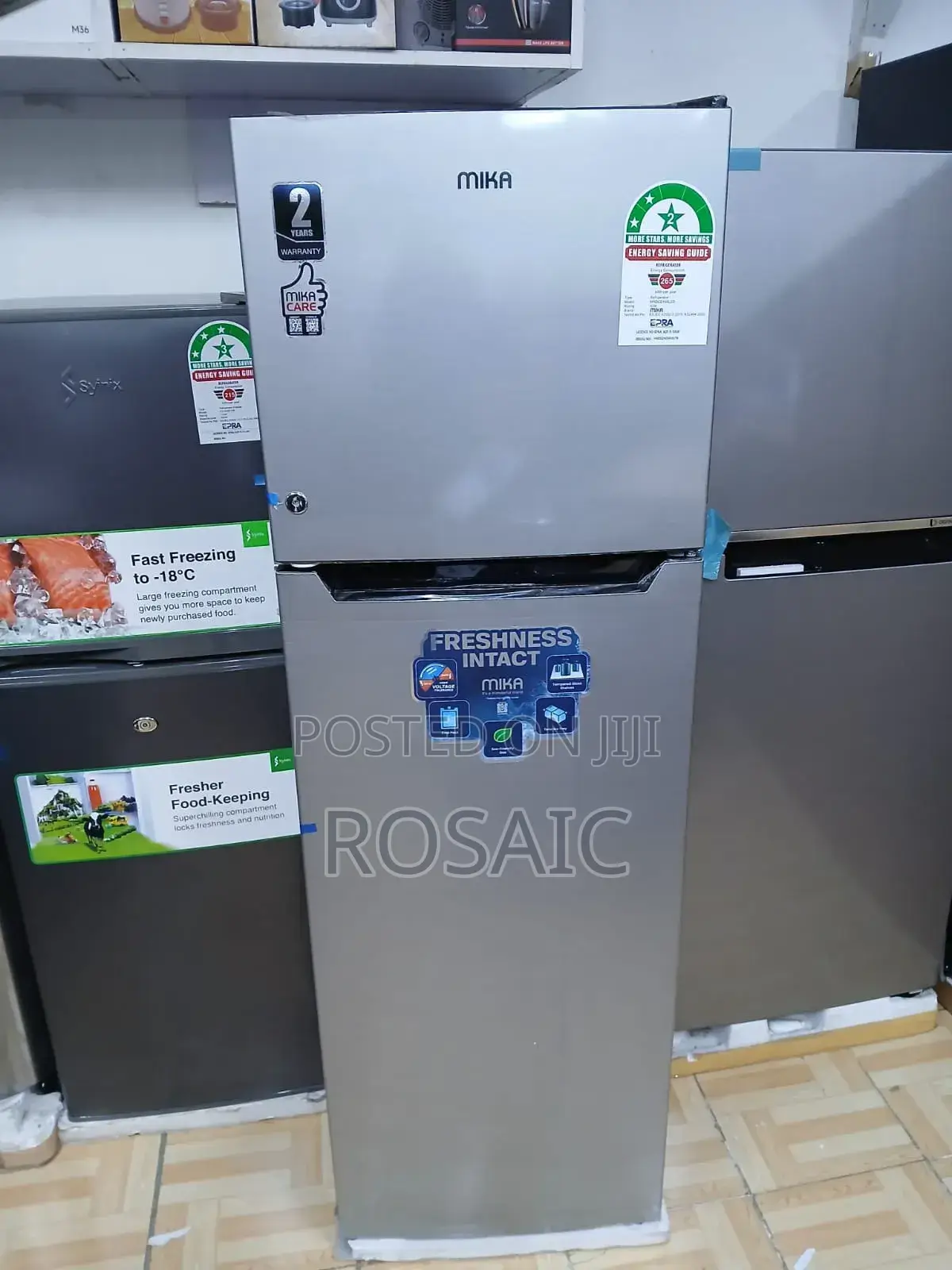 Mika 168litres Double Door Fridge