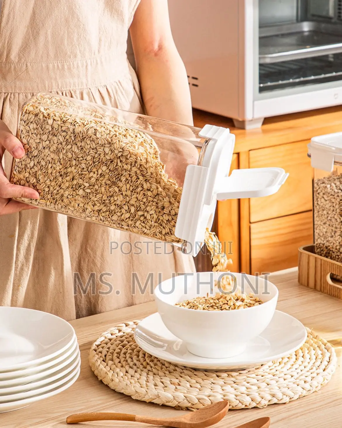 2.3 L Bpa-Free, Food-Grade Acrylic Cereal Jar