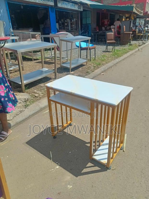 Manicure Table, Gold and White - thumbnail 3