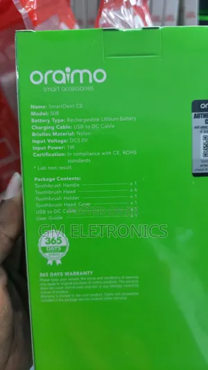Oraimo Smartdent C2 Smart Electric Toothbrush With Holder.
