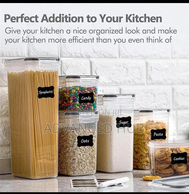 8pcs Food /Pantry Storage Containers - thumbnail 4