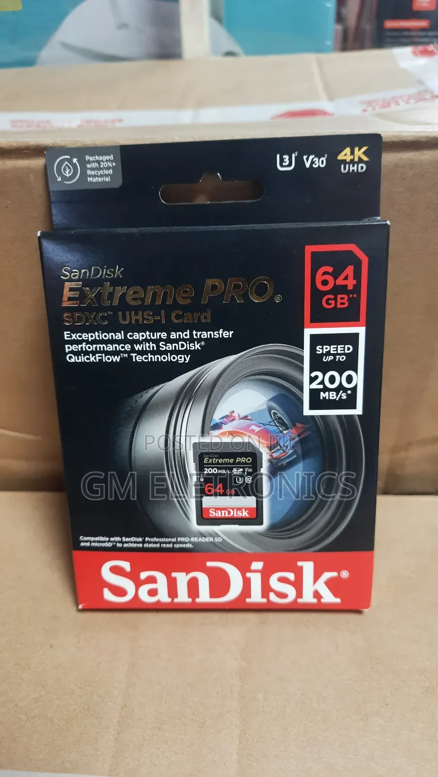 64gb Extreme Pro SDXC Uhs-I Memory Card–C10, U3,V30, Uhd