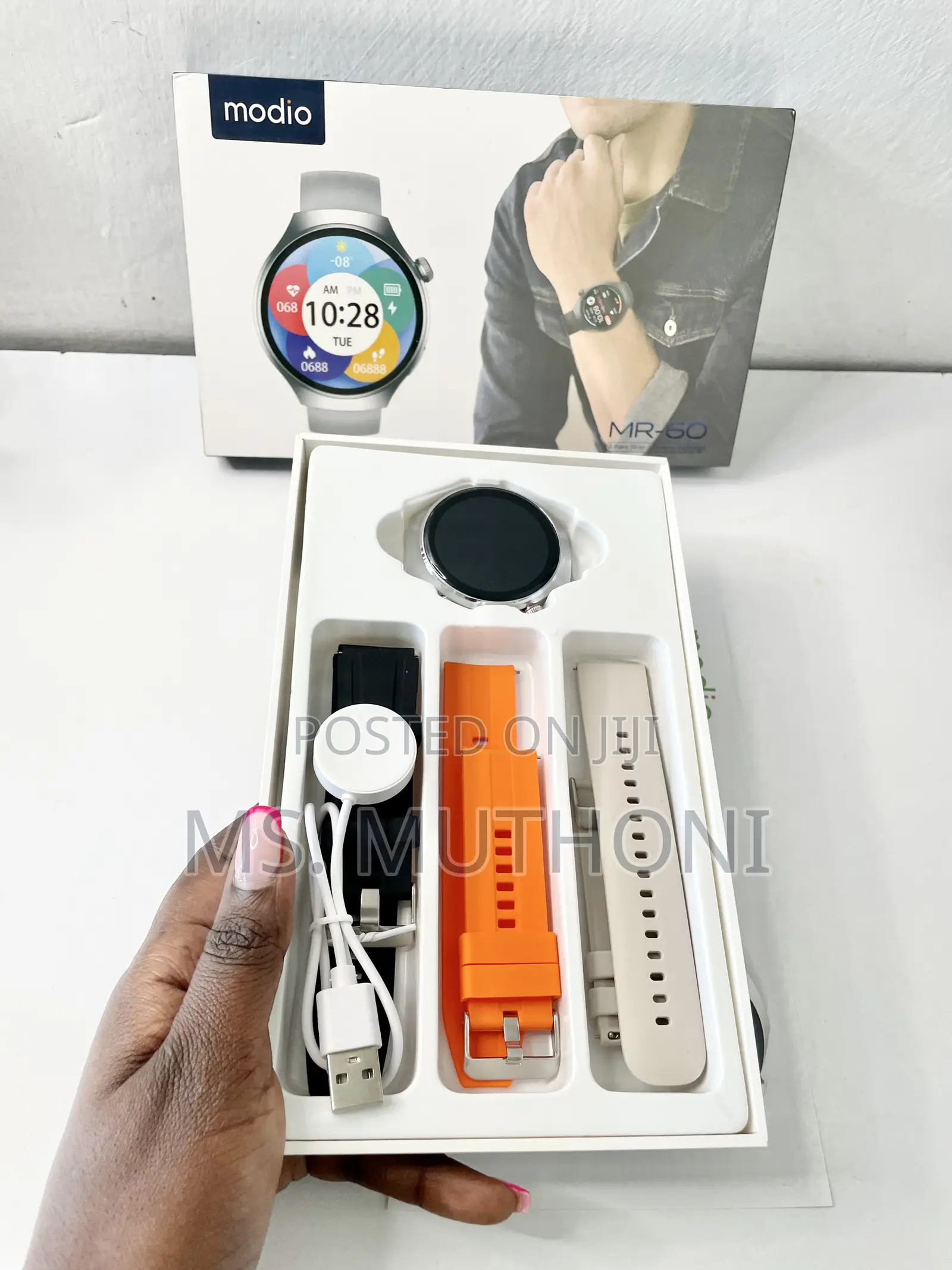 Modio MR-60 3 Paiirs Strap With Wireless Charging_silver