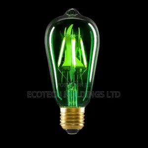 LED Filament Bulb Green Yf5rds