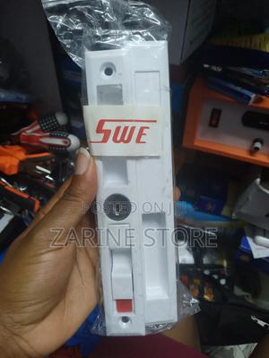 White Sliding Door Lock - main view