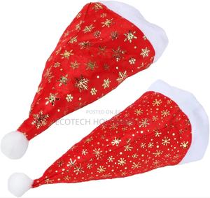 Patterned Unisex Santa Christmas Hat Kh7tfd - thumbnail 2