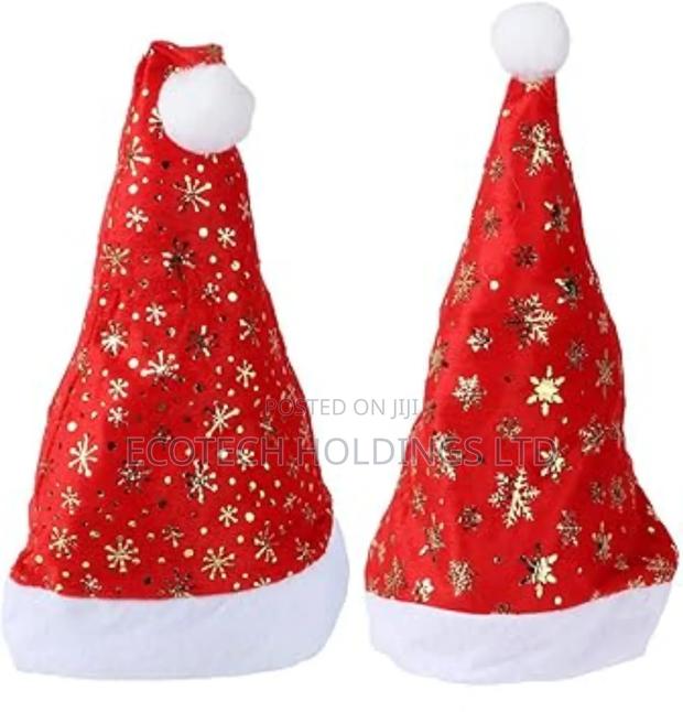 Patterned Unisex Santa Christmas Hat Kh7tfd - thumbnail 3