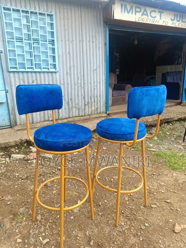 Counter Stool, or Bar Stool, Blue Colour  - thumbnail 2