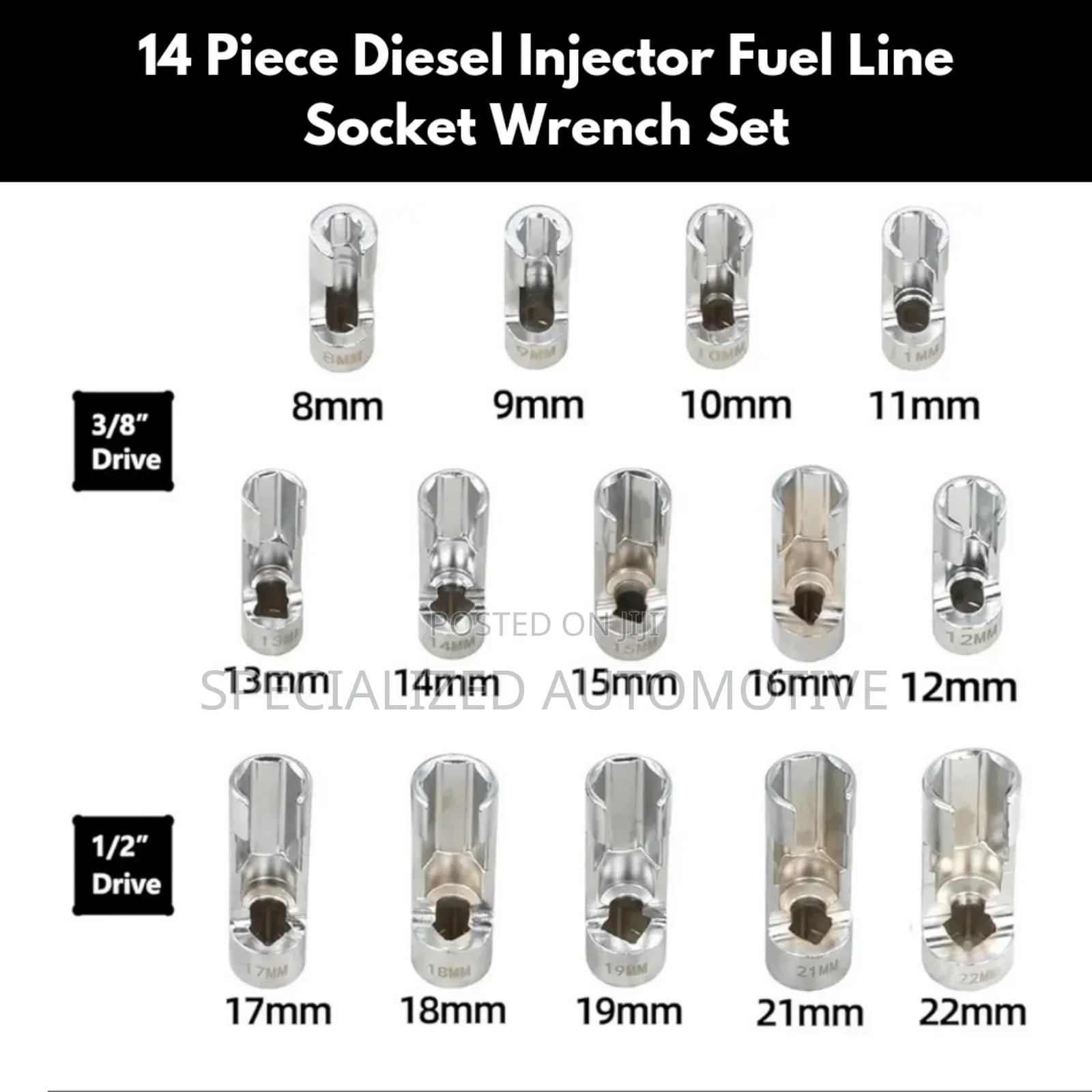 Vehicle Diesel Injector Fuel Line Socket Wrench Set,
