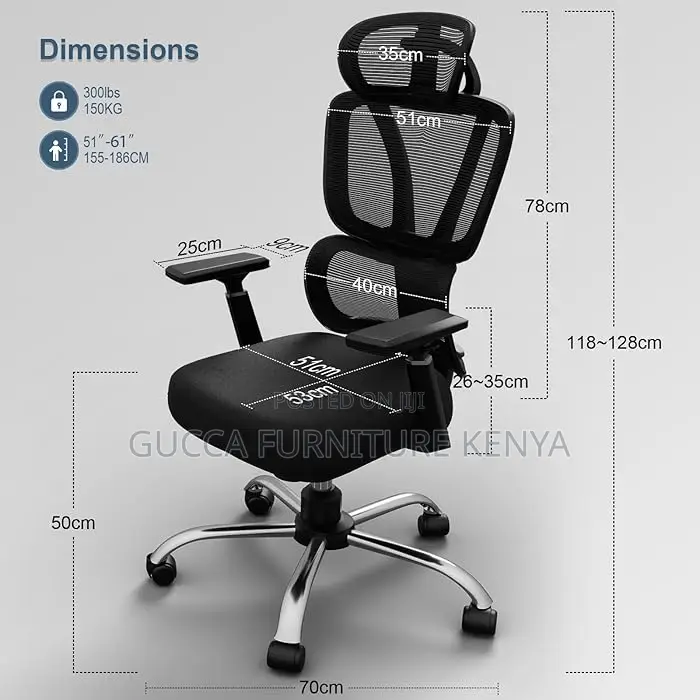 Office Chairs:High Back Ergonomic Executive Office Desk Seat