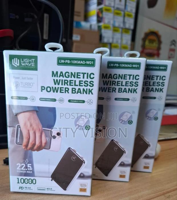 Light Wave Magnetic Wireless Powerbank 10000mah 22.5 W - thumbnail 2