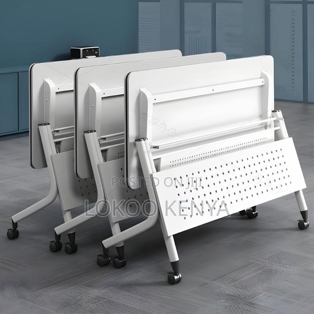 Office Table: White Top Study Conference Table - thumbnail 2