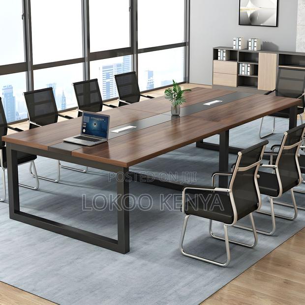 Office Table :Brown Wood Boardroom Office Table