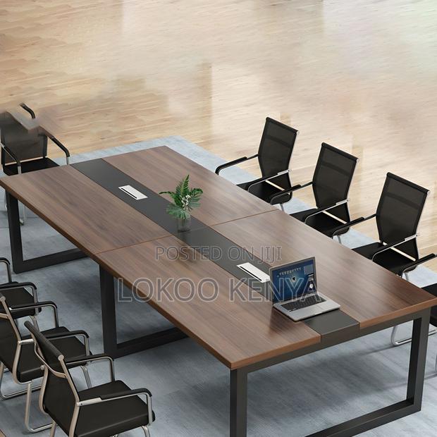 Office Table :Brown Wood Boardroom Office Table - thumbnail 2