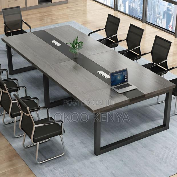 Office Table :Brown Wood Boardroom Office Table - thumbnail 4