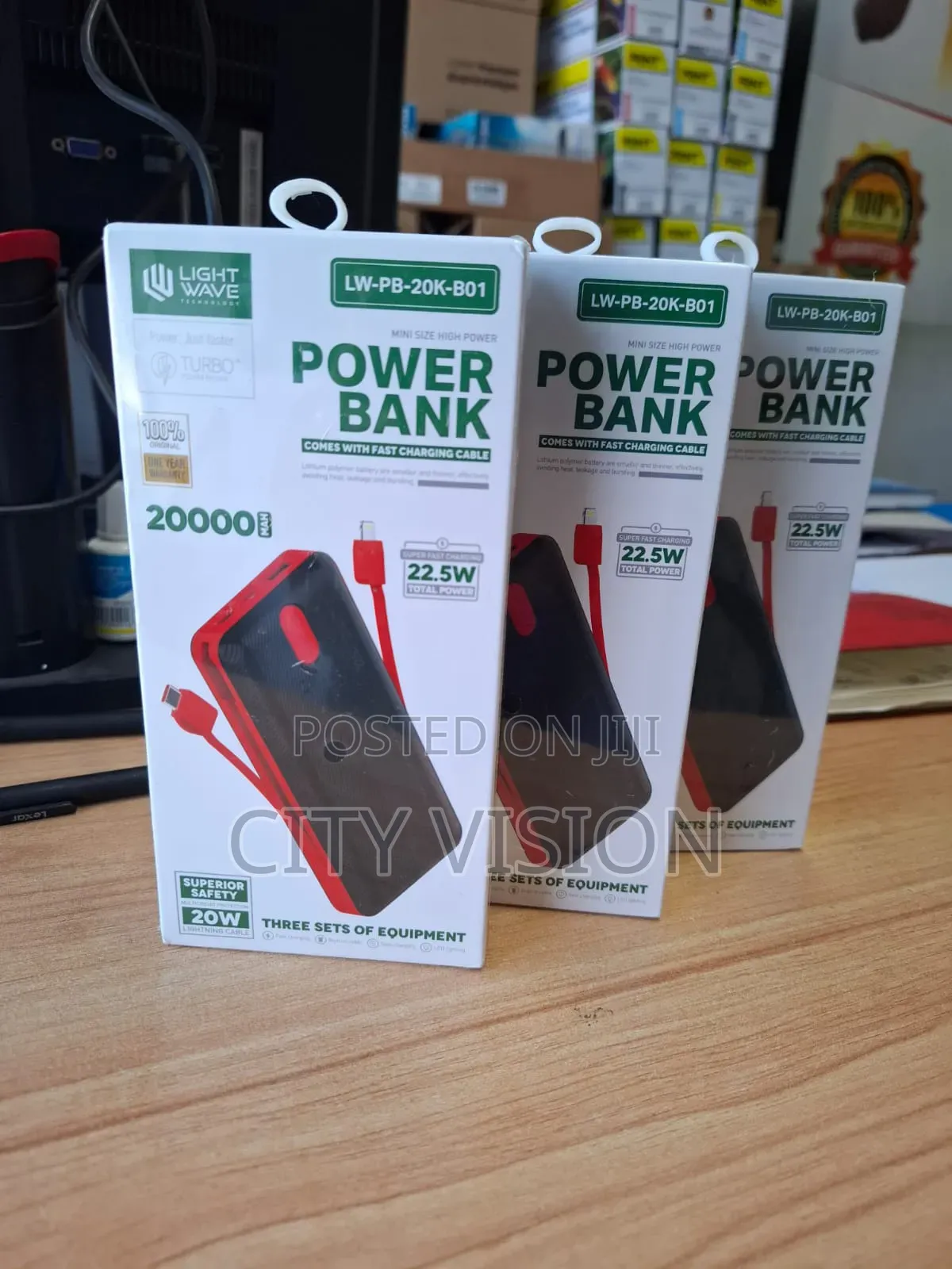 Lightwave Powerbank With Fast Charging Cable 20000mah 22.5W