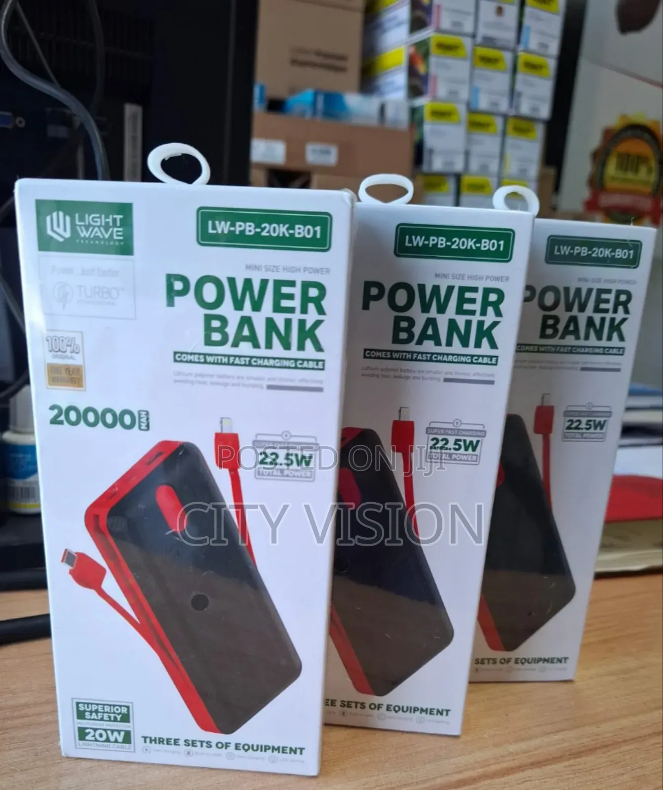 Lightwave Powerbank With Fast Charging Cable 20000mah 22.5W
