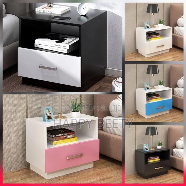 Minimalist Wooden Bedside Cabinet With a Drawer