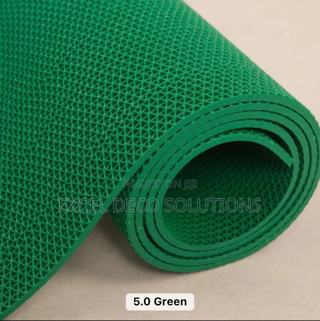 Slip-Resistant Green PVC Mats