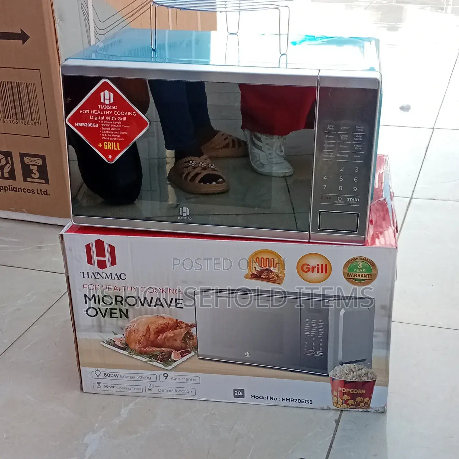 20l Grill Microwave Push Button
