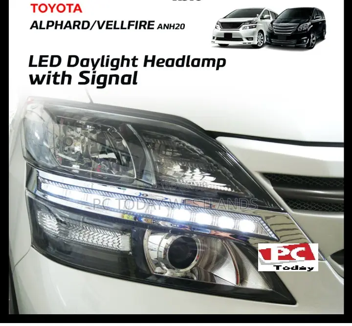 Toyota Vellire DRL Lights With Chrome Cover