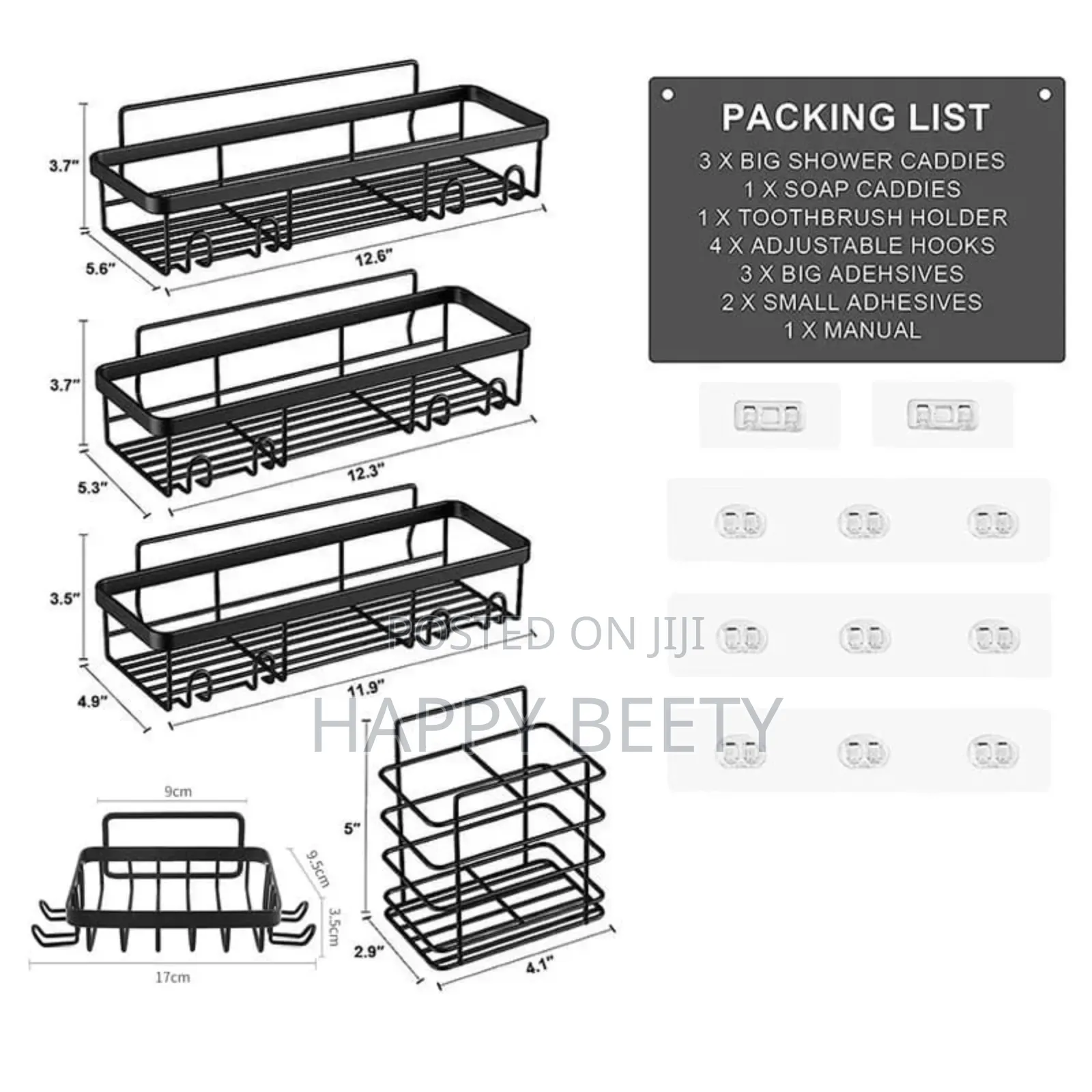 *5pcs Set Shower Caddy Shelf/Bathroom Organizer