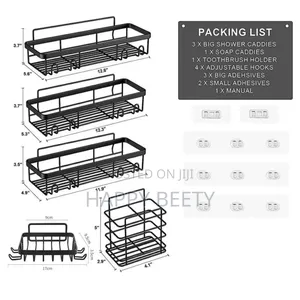 *5pcs Set Shower Caddy Shelf/Bathroom Organizer