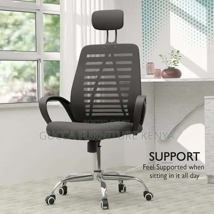 Office Chairs: Ergonomic Headrest Mesh Task High Back Chair