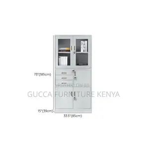 Cabinets: Dove Gray Alloy Office Storage Cabinet With Safe