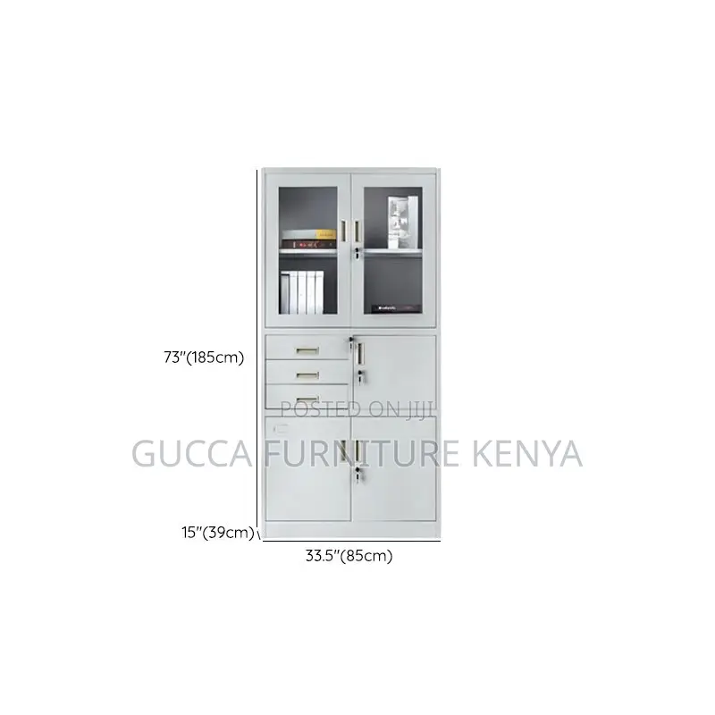 Cabinets: Dove Gray Alloy Office Storage Cabinet With Safe