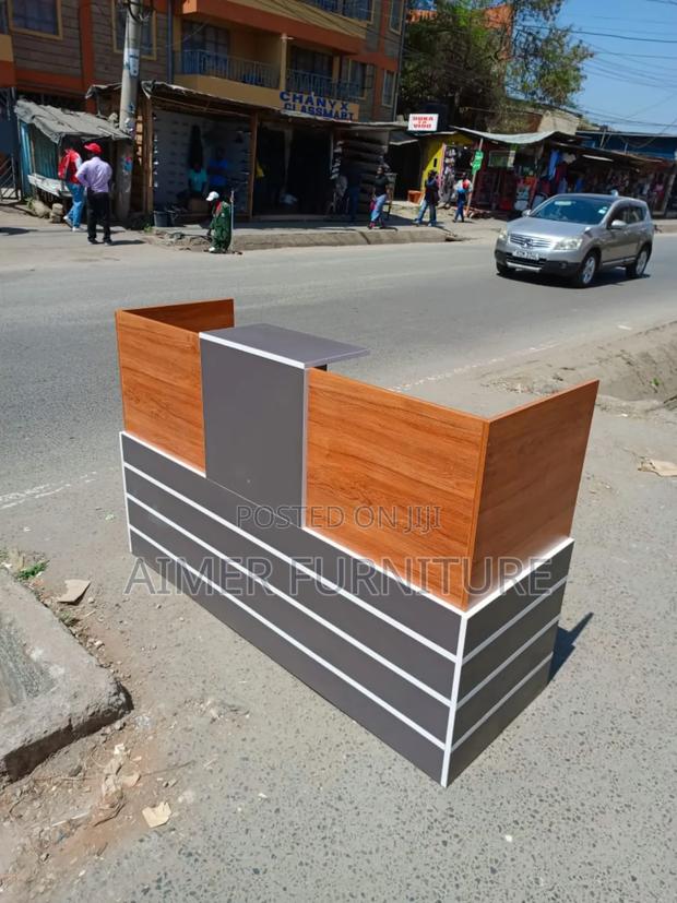 Brown Reception Table Reception Desk