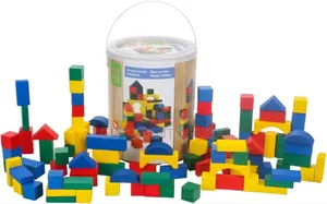 Kids Wooden 100 Piece Wooden Blocks