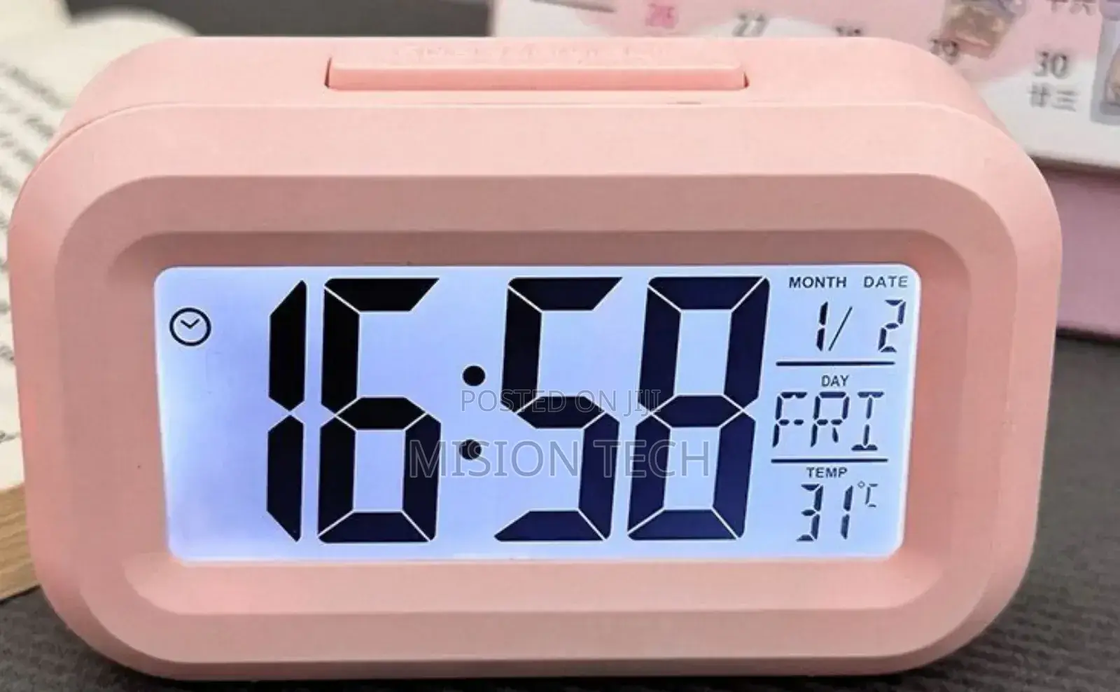 *LED Digital Alarm Clock, With Temperature° 