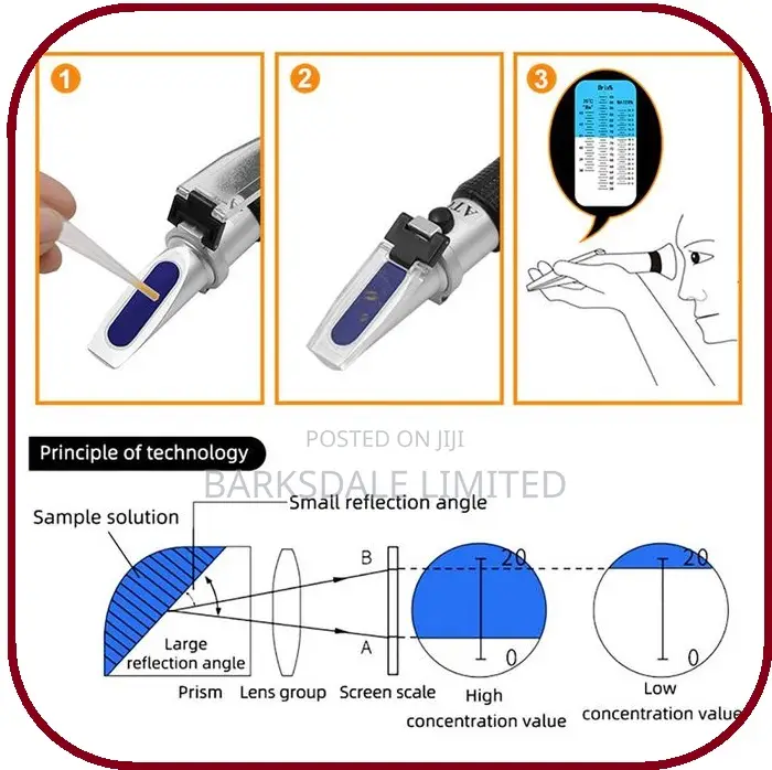 Brix 3-in-1 Sugar Honey Refractometer Meter Moisture