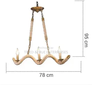 Hemp Rope Chandelier Light Tx7yh