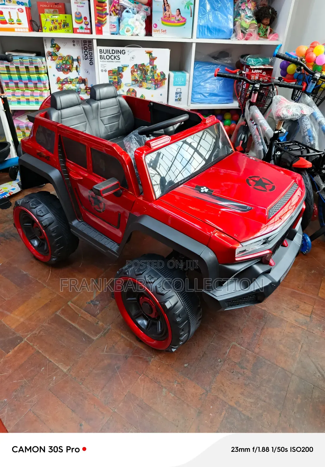 Red Luxury Design Kid's Electric Jeep Car