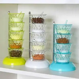 5 Layer Rotating Spice Seasoning Stand
