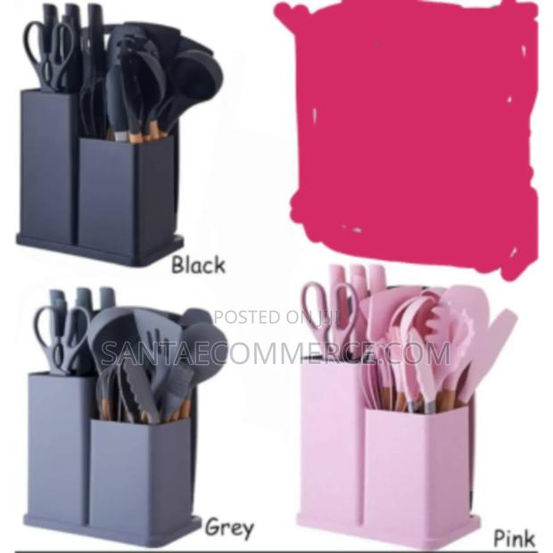 19 PCS Heat Resistant Silicone Spoon