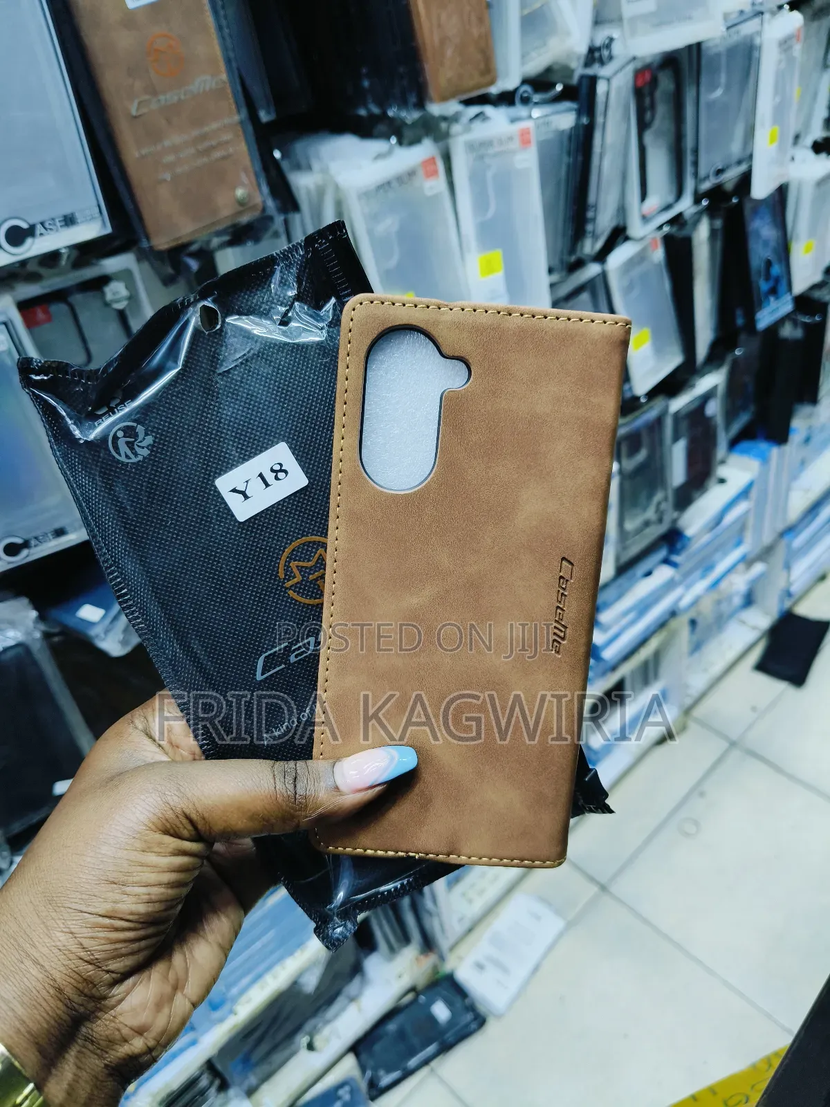 VIVO Y18 Leather Flip Case With Magnetic Closure Kickstand