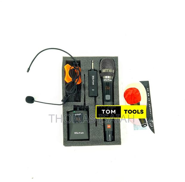 MX 100.3 Dual Wireless UHF Microphone System With Rechargeab